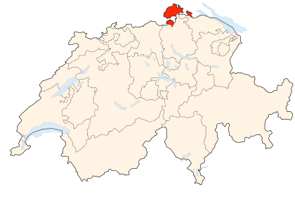 Carte de la Suisse (Schaffhouse) (© Wikimedia Commons Poulpy)