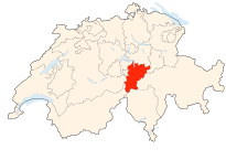 Carte de la Suisse (Canton de Uri) (Poulpy Wikipedia)