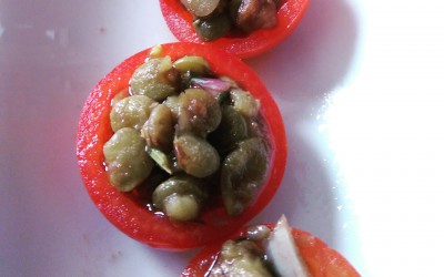 Rezept Cherrytomaten mit Linsensalat gefüllt