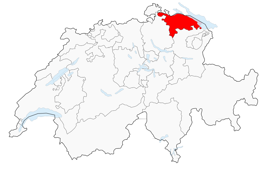 Carte de la Suisse (Canton de Thurgovie) (Image Poulpy wikipedia)