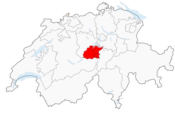 Carte de la Suisse (Unterwald)