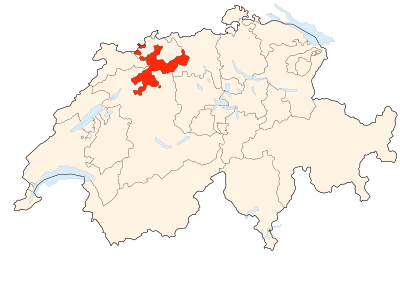 Carte de la Suisse (Canton de Soleure) (Image Poulpy Wikipedia)