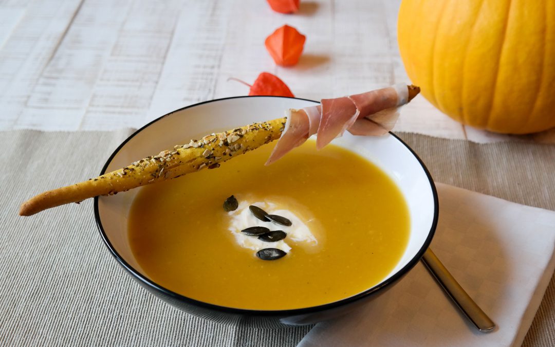 Recette Soupe de courge et gressins aux graines de courge